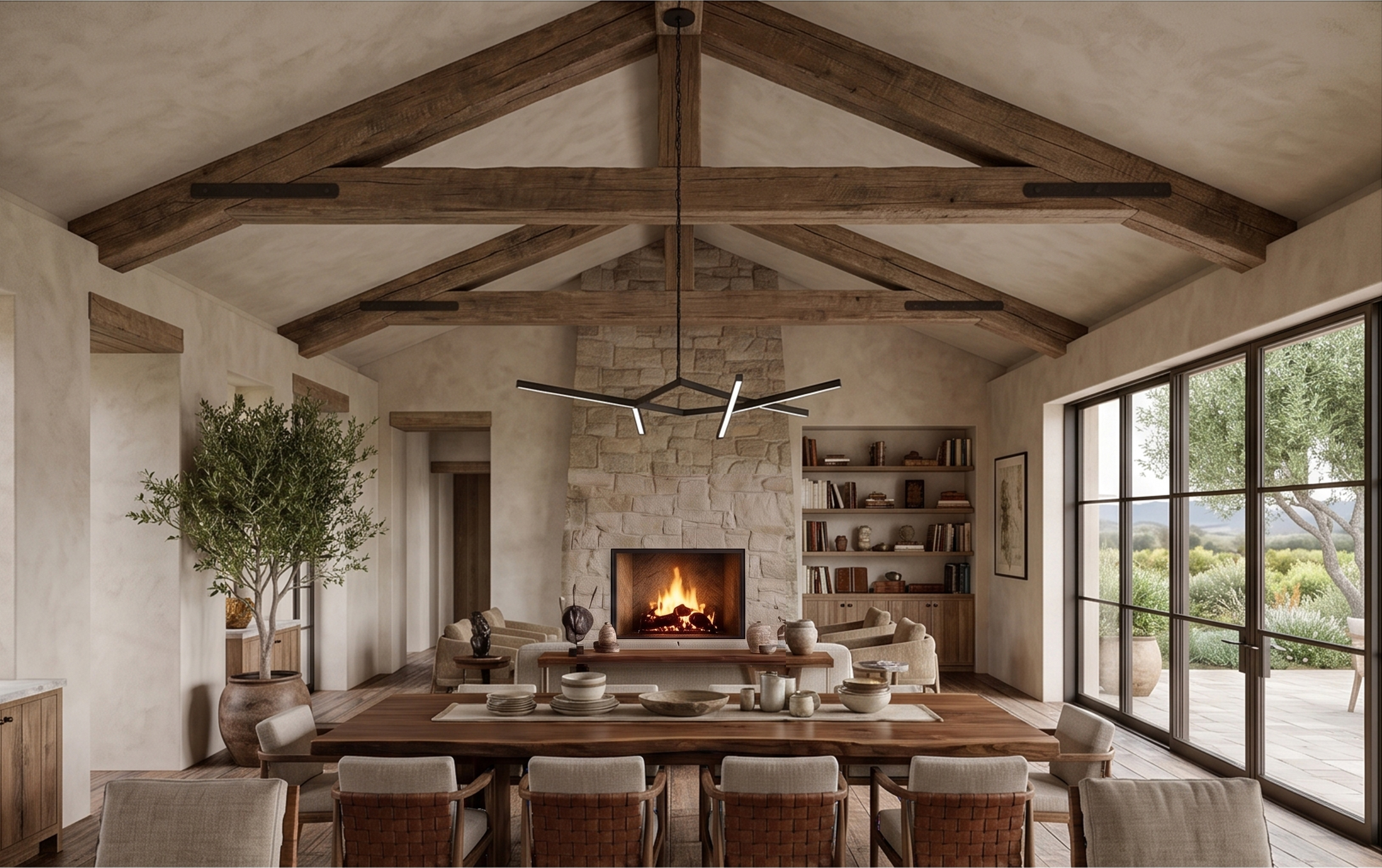 Silverado Residence — living room rendering.
